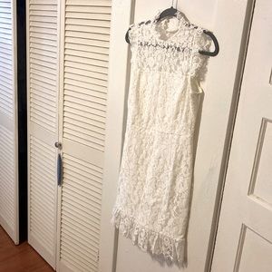 Bride white lace Storia cocktail/ sundress great for wedding shower